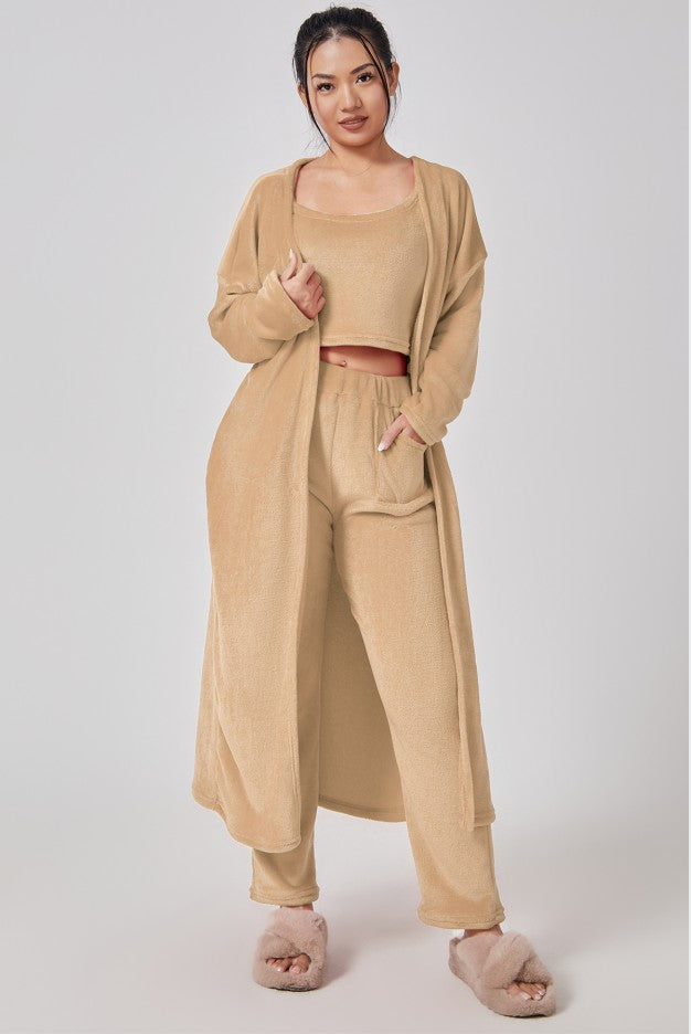 3-Piece Lounge Set - Cozy Pajama Matching Set for Women