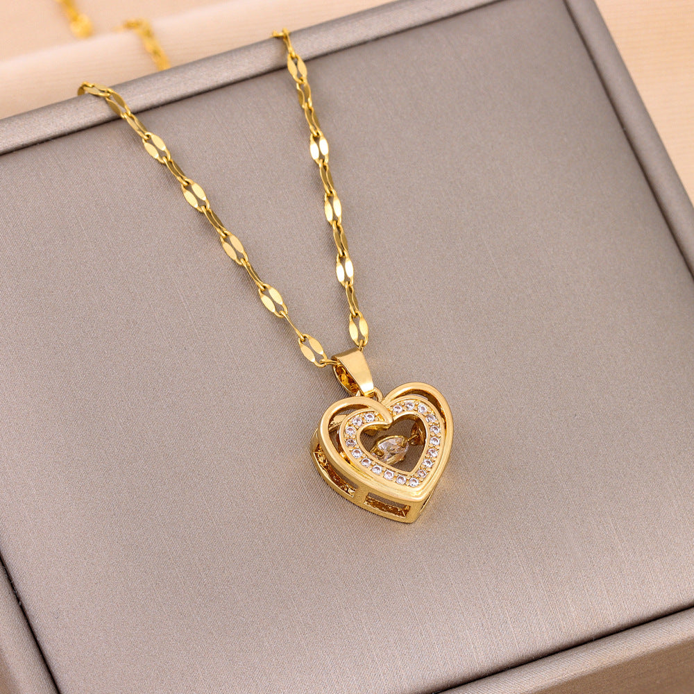 Rhinestone Love Necklace
