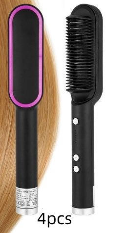 2-in-1 Hair Straightener - Hot Comb & Curling Iron