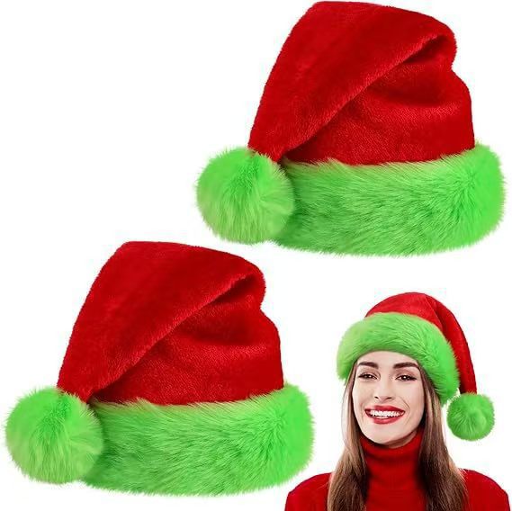 Plush Velvet Santa Hat