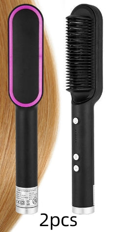 2-in-1 Hair Straightener - Hot Comb & Curling Iron
