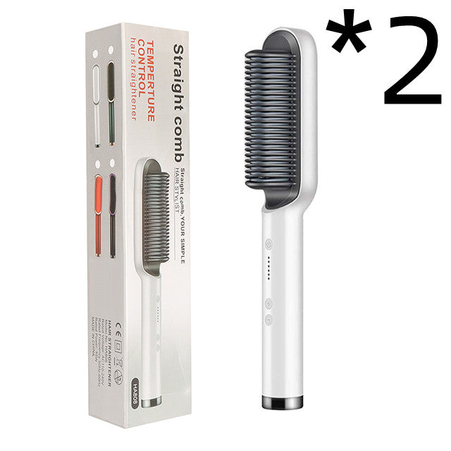 2-in-1 Hair Straightener - Hot Comb & Curling Iron