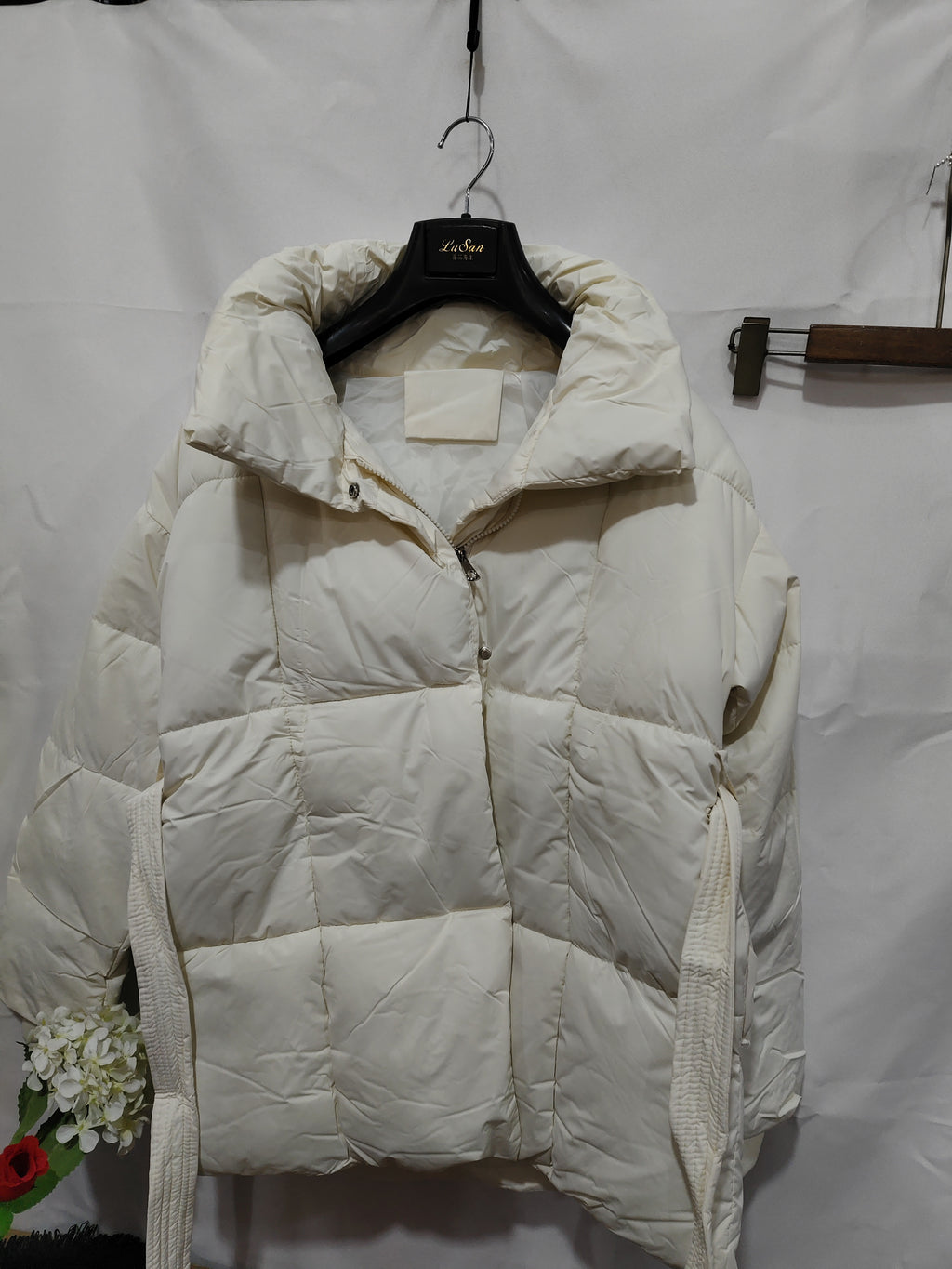Thickened Winter Jacket with Belt