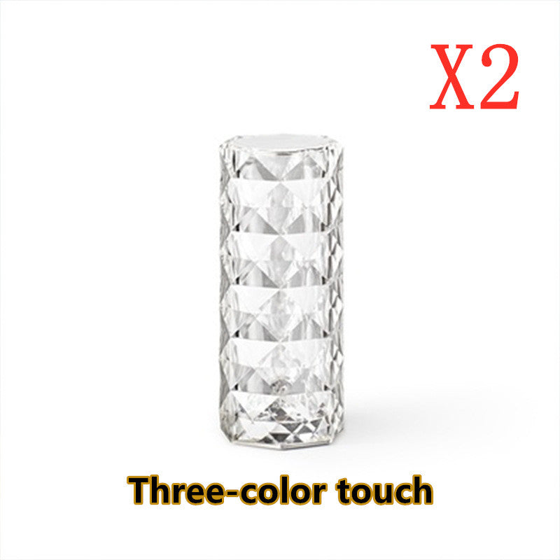 Crystal Diamond Lamp - USB Touch Dimming Night Light